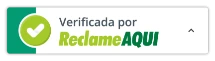 Imagem de verificação do reclame aqui em verde e branco